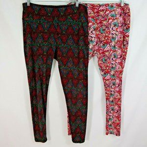 Lot of 2 Lularoe TC Leggings Tall & Curvy Purple